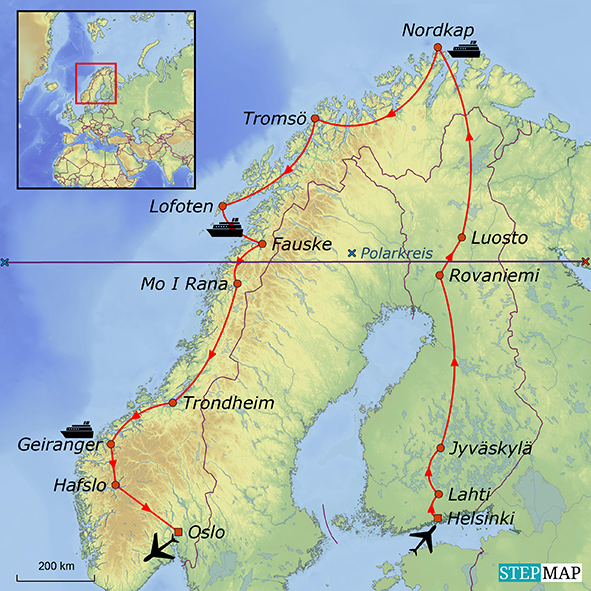Nordkap mit Lofoten